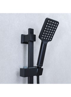 milano Power Collection Basin Bath Shattaf Angle Valve And Kit With Matted Color Brass Bathroom complete Set Single Handle Mixer Angle Valve Shattaf Black  - Image 4