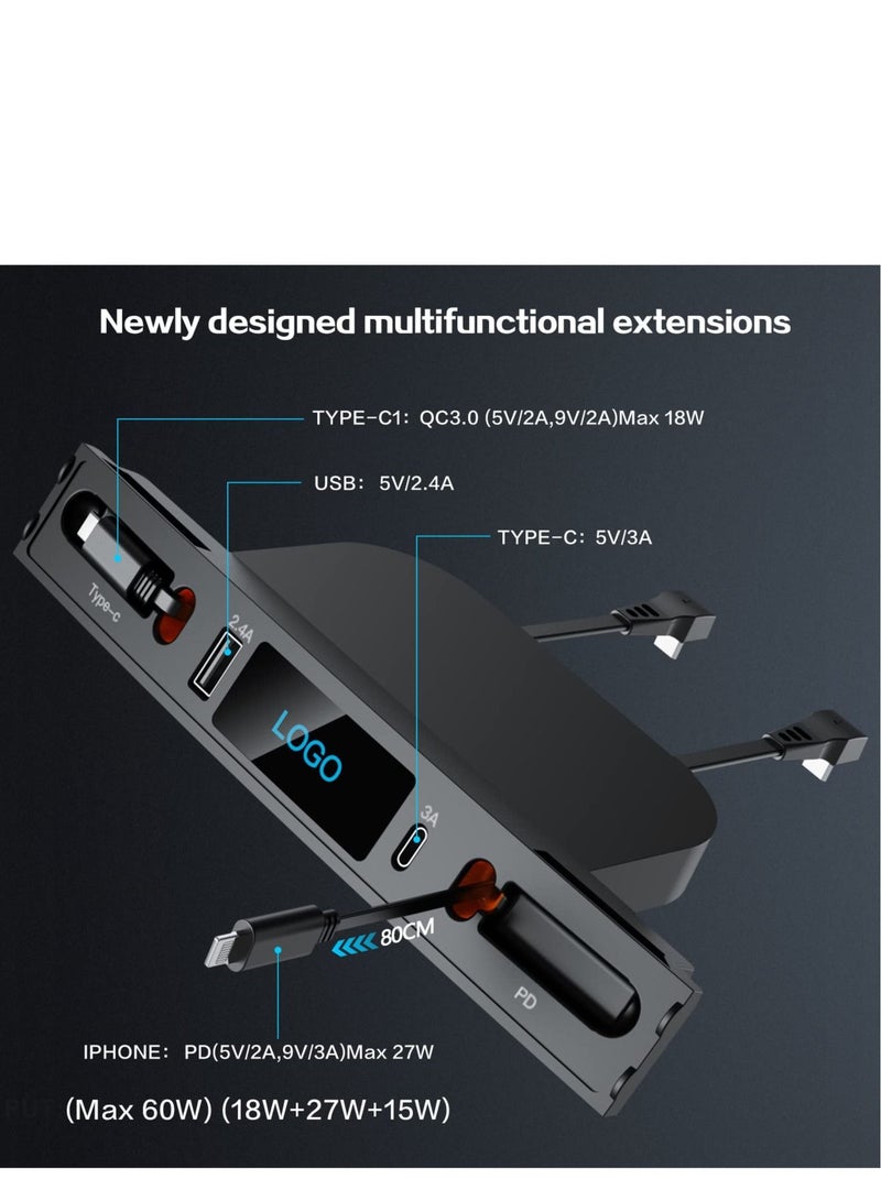 SYOSI Car USB Charger Multi Port for 2021 2022 2023 Tesla Model 3/Y | Tesla USB Hub with Blue Led Light | Tesla Model 3/Y Accessories 100% Fit Center Console Adapter | Tesla Phone Charger - Image 2