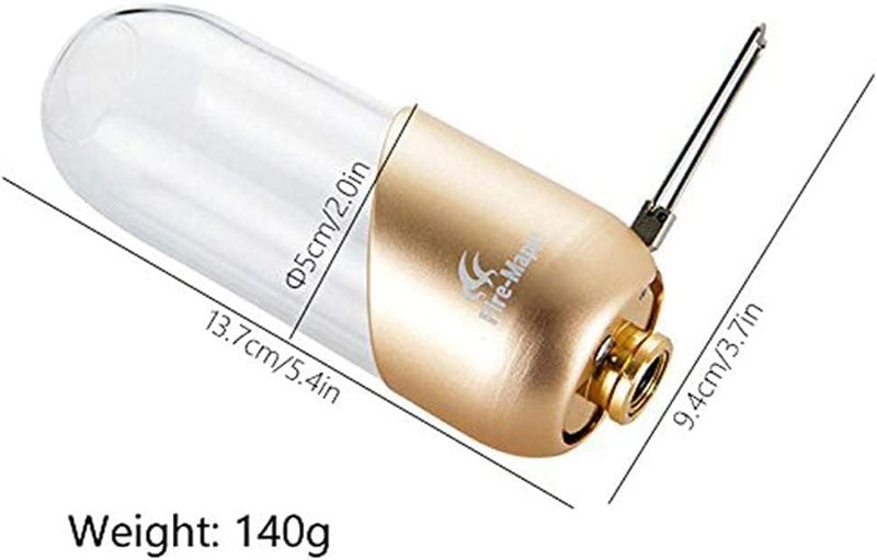 Fire-Maple Orange Camping Lantern Glass, Steel & Aluminum | Propane or Isobutane Fuel Canister Beautiful Lights | NO Mantles Needed | Propane Lanterns for Camping, Emergency Essential - Image 2