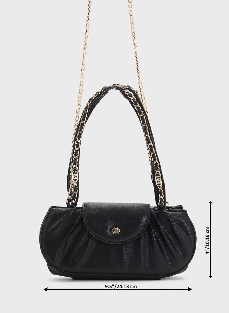 STEVE MADDEN Bchainss Flap Over Satchel Bag