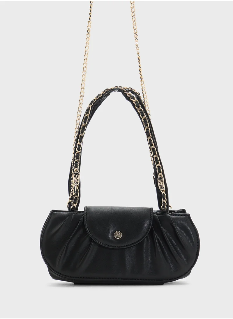 STEVE MADDEN Bchainss Flap Over Satchel Bag