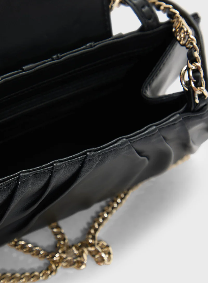 STEVE MADDEN Bchainss Flap Over Satchel Bag