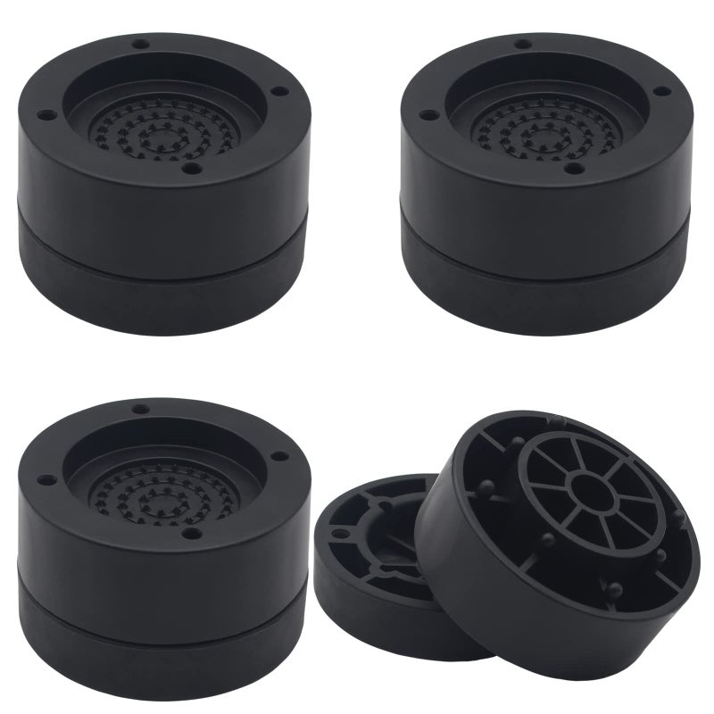 HANIHUA HANIHUA 4 Sets Furniture Risers 1 Inch Black Bed Risers Heavy Duty Bed Lifts Risers for Table Sofa Couch Desk Adjustable Bed Frame Risers Supports Up to 1300 Lbs 