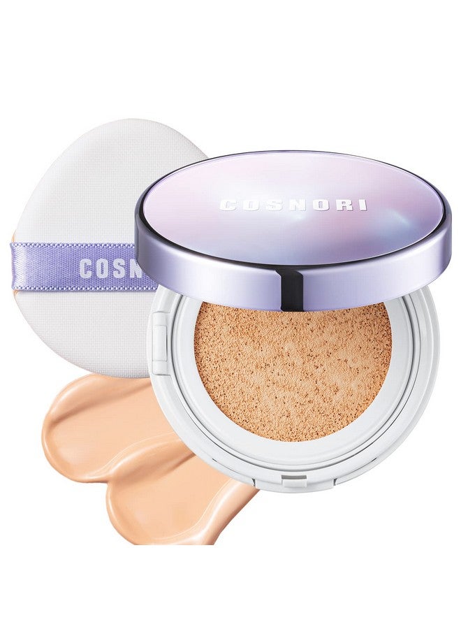 COSNORI Panthenol Barrier Cushion Foundation -Lightweight Formula to Cover Pores & Blemishes - Moisture Dewy Glowing Finish - Long Wearing Formula, 0.41 fl.oz. (02 Beige) - Image 1