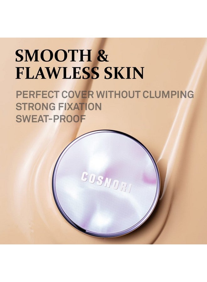 COSNORI Panthenol Barrier Cushion Foundation -Lightweight Formula to Cover Pores & Blemishes - Moisture Dewy Glowing Finish - Long Wearing Formula, 0.41 fl.oz. (02 Beige) - Image 4