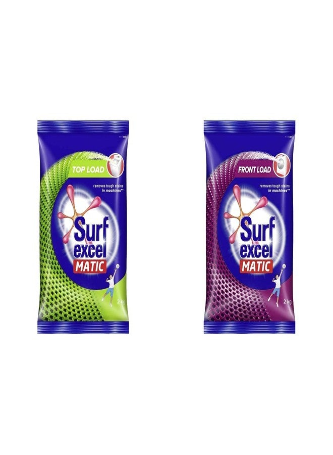 سيرف إيكسل مسحوق غسيل Surf Excel Matic للغسالات ذات التحميل العلوي، 2 كجم، ومسحوق غسيل Surf Excel Matic للغسالات ذات التحميل الأمامي، 2 كجم - Image 1