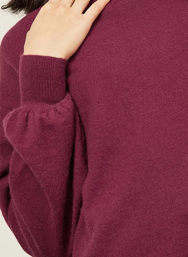 ستايلي كنزة صوفية واسعة بياقة سلحفاة