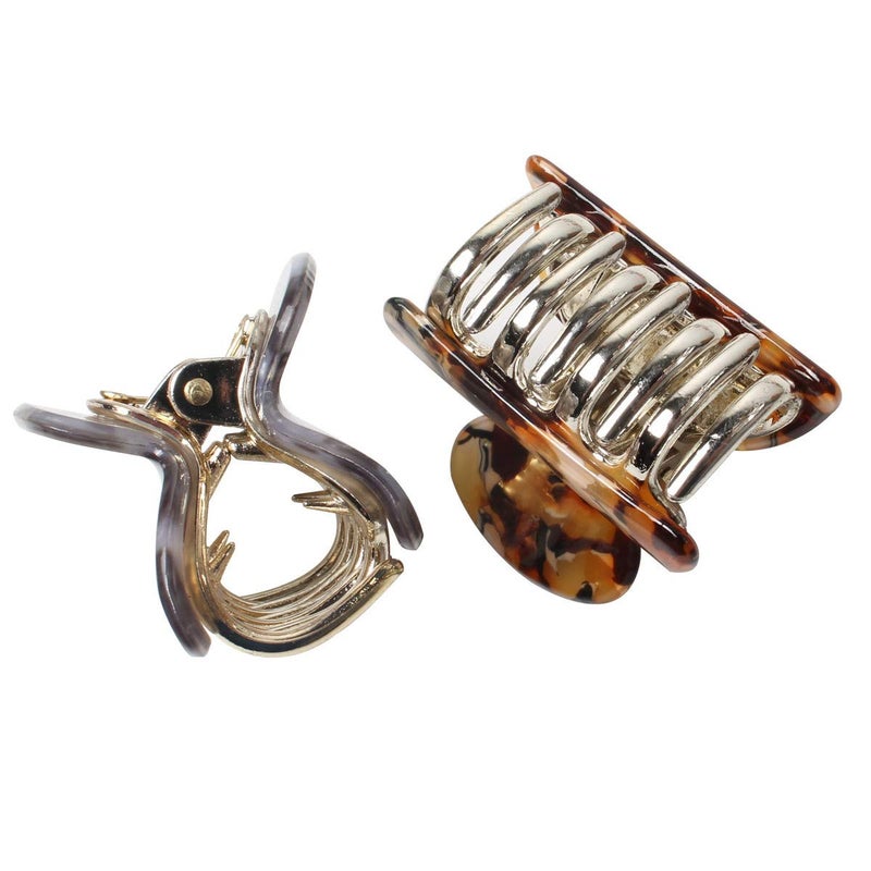 Cuizhiyu 1.57 inch Small Acrylic Hair Claw Clips for Girls and Women Marbling Hair Clips,Plastic No-Slip Grip Jaw Hair Clip Hair Jaw Clamp,Pack of 12 - Image 4