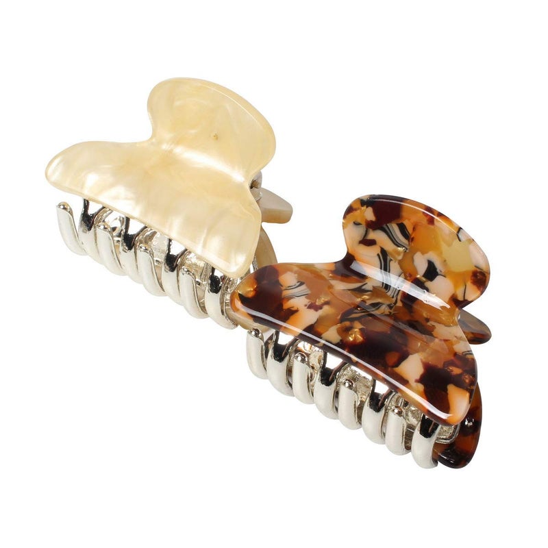 Cuizhiyu 1.57 inch Small Acrylic Hair Claw Clips for Girls and Women Marbling Hair Clips,Plastic No-Slip Grip Jaw Hair Clip Hair Jaw Clamp,Pack of 12 - Image 3