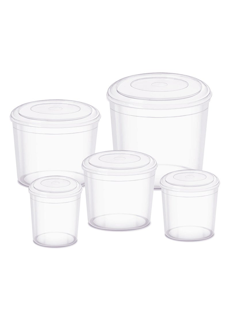 NAKODA Microwave Safe Kitchen Queen Food Container Storage Set Small- 5 Pieces - Image 1