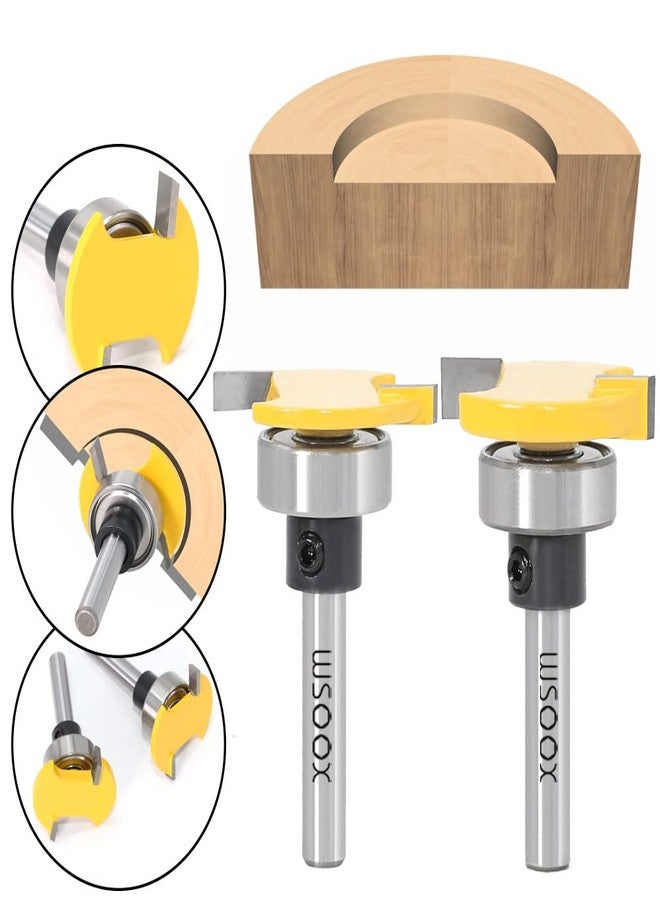 WSOOX Top Bearing Slot Cutting Router Bits Set Biscuit Bit and 1/4 Cutting Height Undercut Bit with 3 Different Size Bearings for Decking Board Installing,Slotting, Biscuiting,Surfacing,Rabbetting. - Image 5