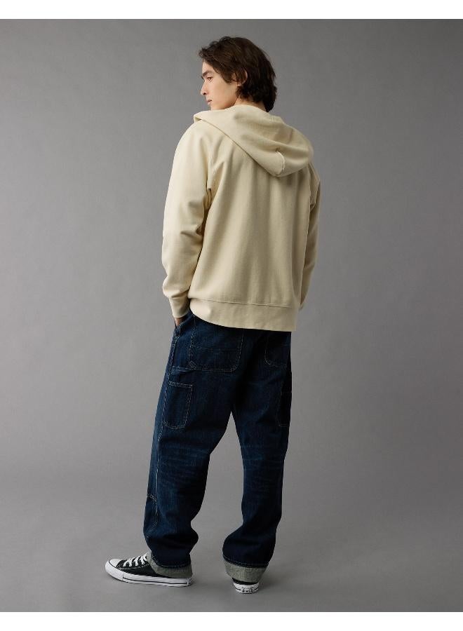 American Eagle AE Heavyweight Fleece Button-Up Hoodie  - Image 4