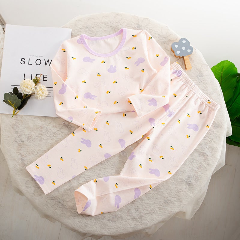 Children'S Underwear Set Boys And Girls Seamless Lycra Cotton Thermal Tops And Pants For Older Kids Cotton Casual Pajamas - Image 4