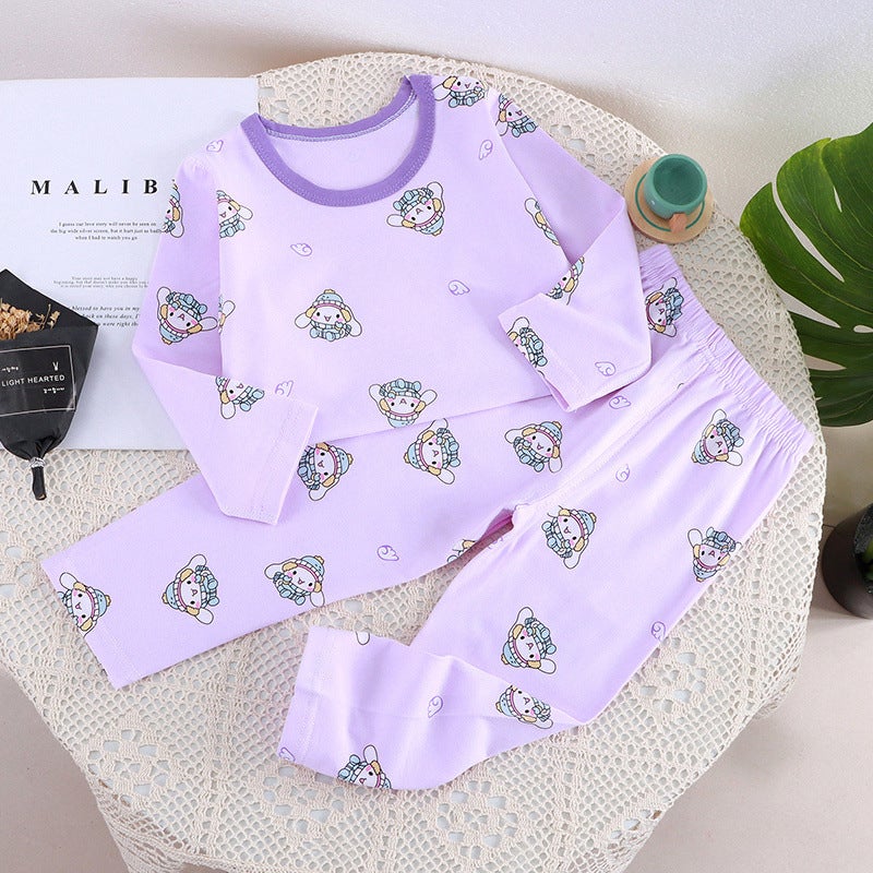 Children'S Underwear Set Boys And Girls Seamless Lycra Cotton Thermal Tops And Pants For Older Kids Cotton Casual Pajamas - Image 1