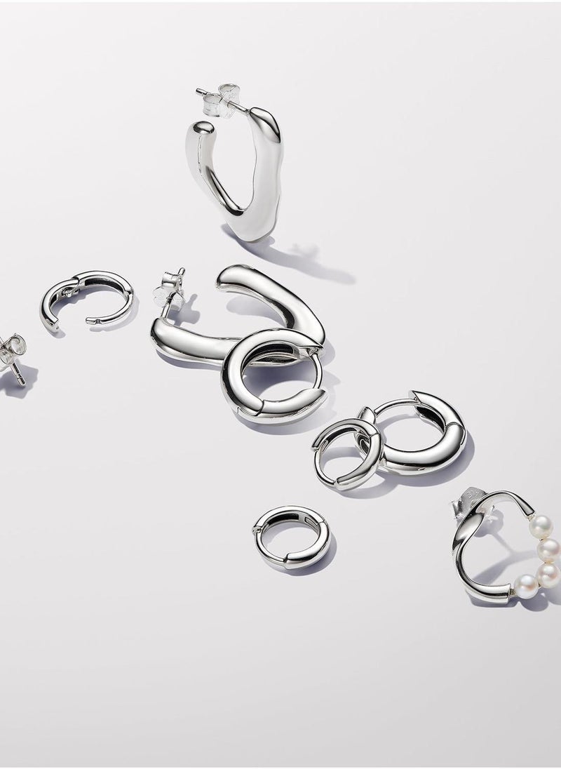 باندورا أقراط فضة استرليني دائرية - Image 4