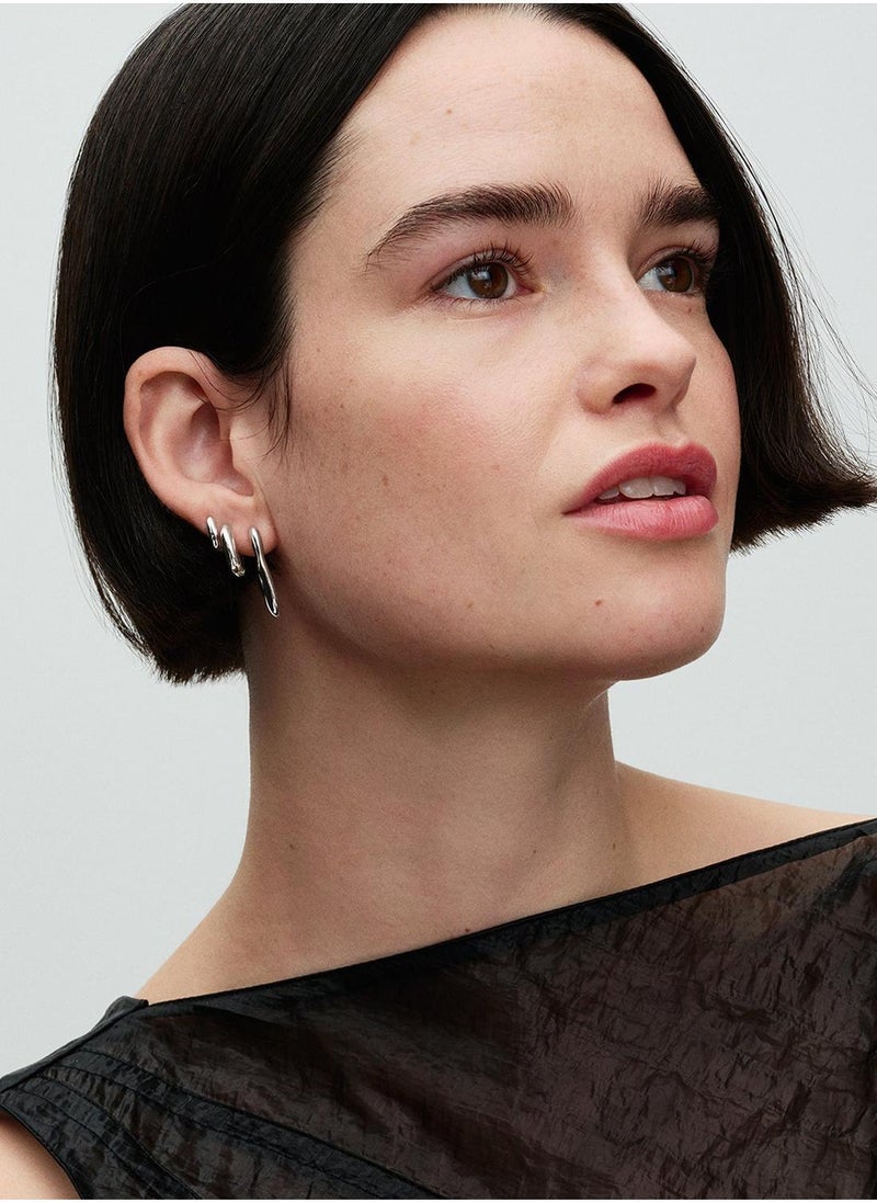 باندورا أقراط فضة استرليني دائرية - Image 3