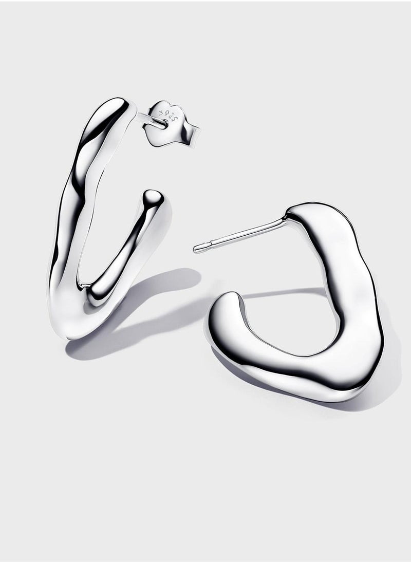 PANDORA Sterling Silver Hoop Earrings  - Image 1