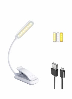 Book Light for Reading in Bed, 9 LED Clip-on Reading Light USB Rechargeable with Touch Sensor, 3 Brightness Levels Eye Protection 360° Flexible Book Light for Night Reading Mini Folding Clip Lamp