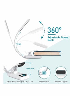 Captaintech Book Light for Reading in Bed, 9 LED Clip-on Reading Light USB Rechargeable with Touch Sensor, 3 Brightness Levels Eye Protection 360° Flexible Book Light for Night Reading Mini Folding Clip Lamp  - Image 5