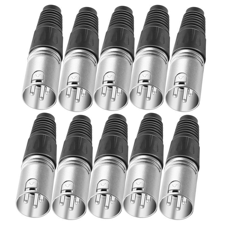 Neewer 20-Piece 3 Pin XLR Solder Type Connector - 10 Male and 10 Female Plug Cable Connector Microphone Audio Socket, Made of Zinc Alloy for High Conductivity and Ultra-Low Noise (Metal End) - Image 3
