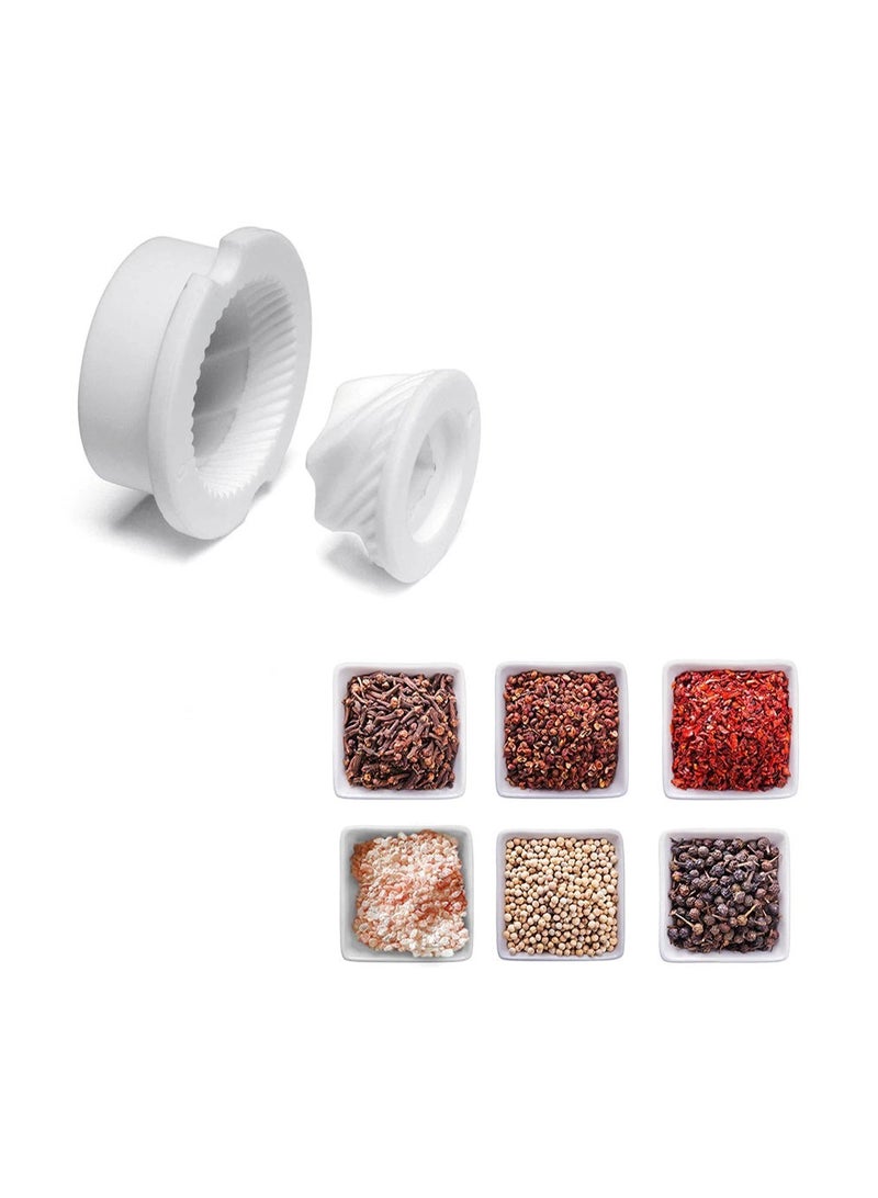 AROAQ Salt and Pepper Mills Sets, Solid Wood Pepper Mill with Strong Adjustable Kitchen Tools (Pack of Three 8 and 8 Inch With Bamboo Tray) - Image 2