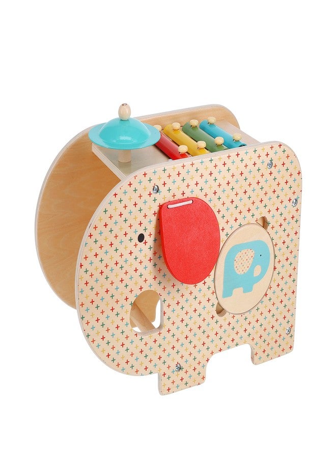 Petit Collage: Wooden 5-in-1 Elephant Music Toy - 5 Different Instruments - Sturdy Wood Construction, Non-Toxic and Safe for Kids, Ideal for Ages 3+ - Image 5