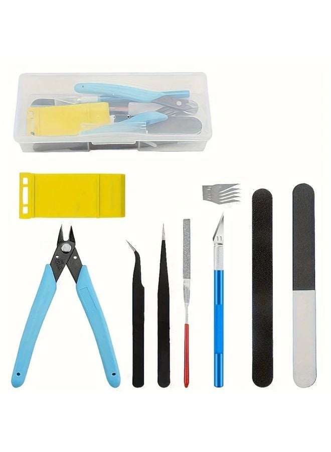 9pcs Modeler Basic Tools Kit For Car Model Building Repairing And Fixing - Image 1