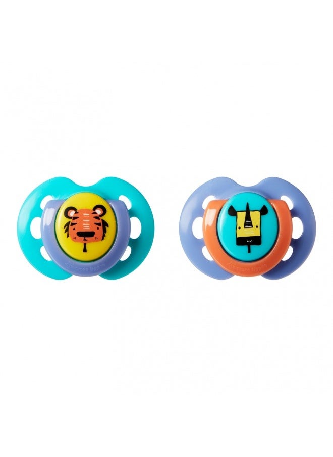 Tomme Tippee - 2-Piece Pacifiers Fun 0-6 Months - Image 1
