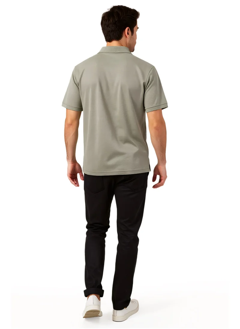 فرنش كونكشن Short Sleeve Cotton Polo T-Shirt