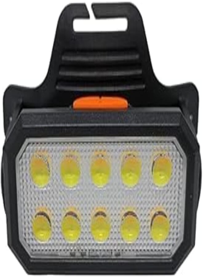 Generic USB Rechargeable LED Headlamp with 6 Modes for Bike, Camping, Hiking, Fishing, Emergency with 2 Light (White-Yellow) 