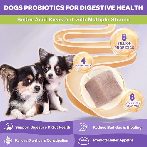 NATURE TARGET Probiotics for Dogs, Duck Flavored Dog Probiotics with Prebiotics and Digestive Enzymes for Dog Gut Health, Vitamins and Omega 3 for Skin & Coat & Immune Health - 120 Treats - Image 3