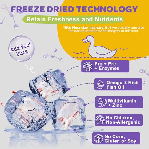 NATURE TARGET Probiotics for Dogs, Duck Flavored Dog Probiotics with Prebiotics and Digestive Enzymes for Dog Gut Health, Vitamins and Omega 3 for Skin & Coat & Immune Health - 120 Treats - Image 2