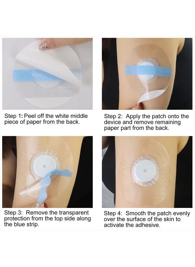 HONYOU - 60Pack Libre Sensor Covers Latex-Free Medical Adhesive Patches for Libre 2/3 Precut CGM Tape with No Glue On The Center Waterproof and Strong Stick for Long Stay - Image 1
