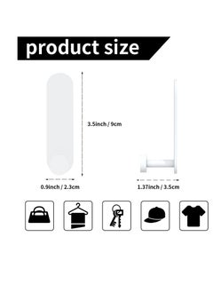 Excefore 4 PCS White Adhesive Hooks Self Adhesive Hooks No Nails Wall Hangers Suitable For Hanging Robe Clothes Keys Kitchen Hallway Hooks Bathroom Tower Hooks Glue Sticky  - Image 3