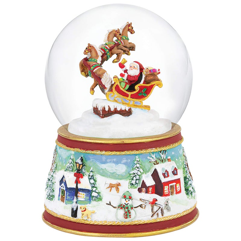 Breyer Horses 2021 Holiday Collection Musical Snow Globe Santas Sleigh Model 700242 - Image 2