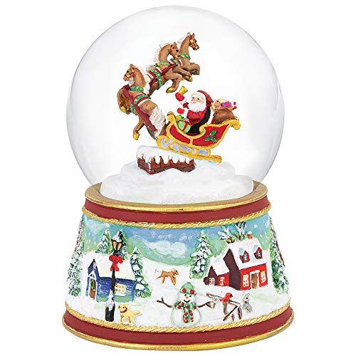 Breyer Horses 2021 Holiday Collection Musical Snow Globe Santas Sleigh Model 700242 - Image 1
