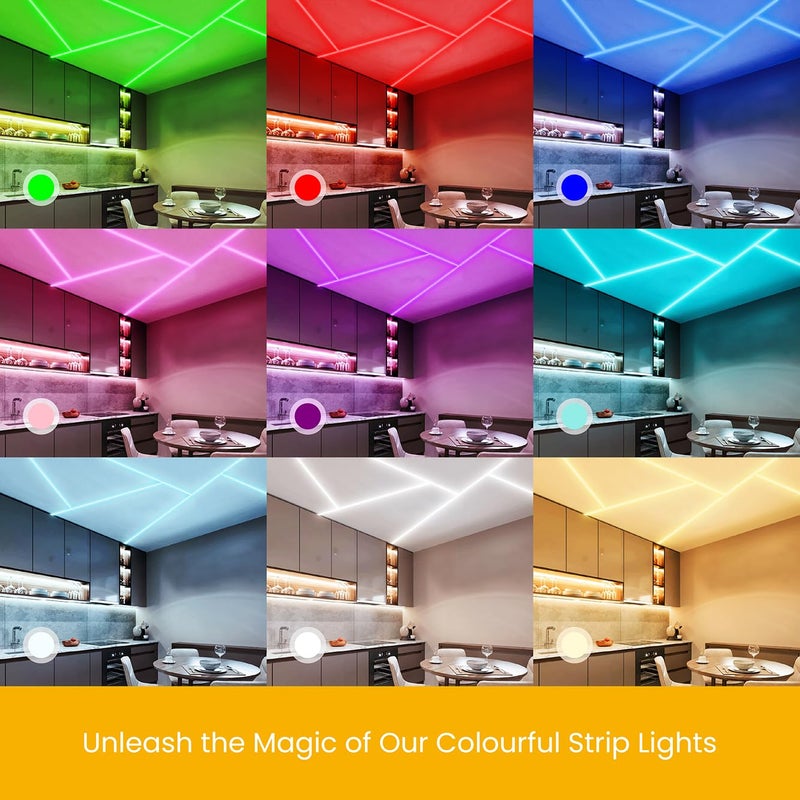 wipro Garnet 5 Meters LED Strip Light 120 LEDsmtr White IP65Waterproof Flexible Rope Light for Outdoor Indoor Decoration for Diwali ChristmasStrip for Balcony False CeilingPack of 1 - Image 4