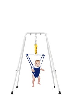 2 in 1 Baby Toddler Swing Jumper Set with Foldable Stand and Adjustable Swing Chair Bouncers for Infant Suitable for Indoor and Outdoor Easy to Assemble & Store Baby Exerciser for 6-24 Months Active Babies