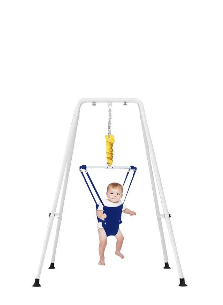 Generic - 2 in 1 Baby Toddler Swing Jumper Set with Foldable Stand and Adjustable Swing Chair Bouncers for Infant Suitable for Indoor and Outdoor Easy to Assemble & Store Baby Exerciser for 6-24 Months Active Babies - Image 1