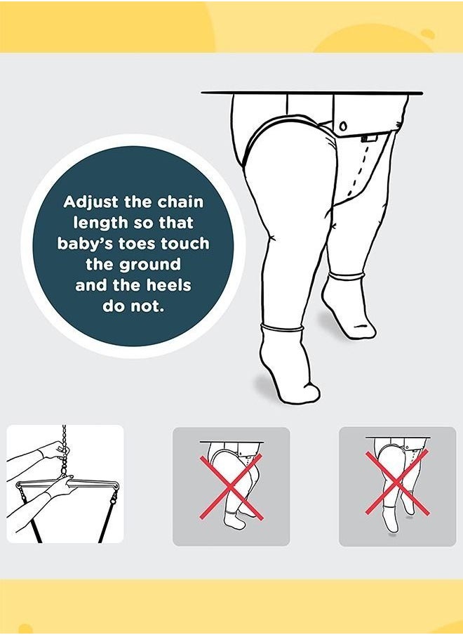Generic - 2 in 1 Baby Toddler Swing Jumper Set with Foldable Stand and Adjustable Swing Chair Bouncers for Infant Suitable for Indoor and Outdoor Easy to Assemble & Store Baby Exerciser for 6-24 Months Active Babies - Image 1