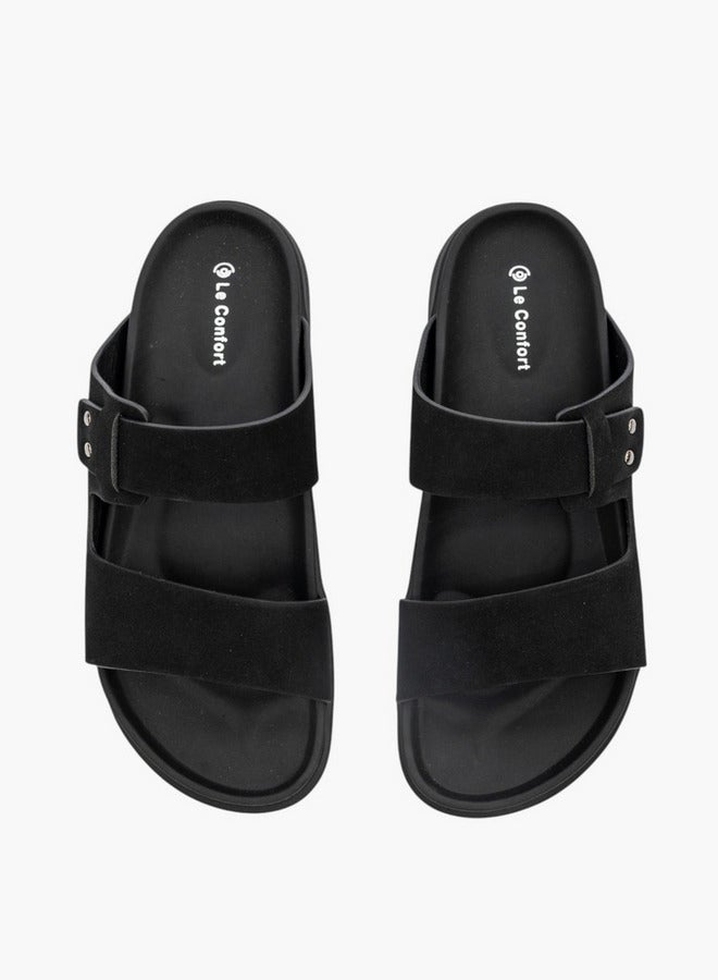 Le Confort Men Solid Slip-On Sandals - Image 1