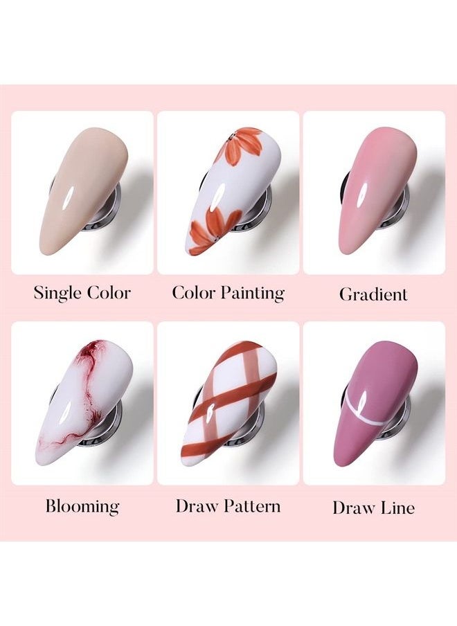 AIMEILI - Hema Free Solid Gel Nail Polish 12 Colours Neutral Nude Brown Solid Nail Gel Soak Off U V LED Neutral Solid Cream Gel Polish Set 3 - Image 1