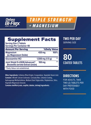 Osteo Bi-Flex Triple Strength Joint Supplement with Glucosamine & Magnesium, Gluten Free, 80 Tablets - pzsku/ZABB85D840D12E0801C33Z/45/1747745056/529d8ac7-87bf-409c-9ae3-26539d339313