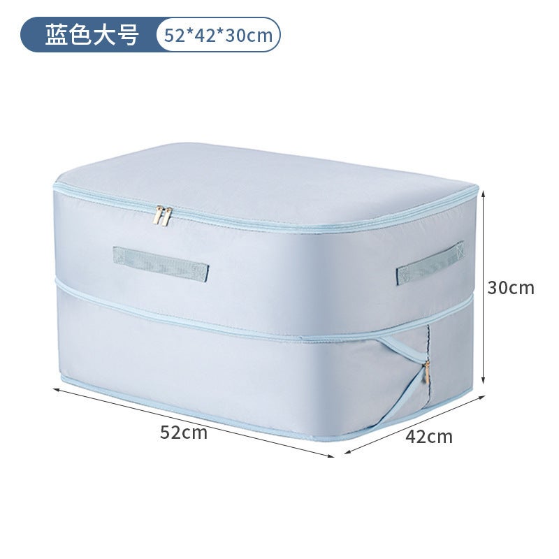 Down Jacket Compression Storage Bag Blue large [satin] quilt