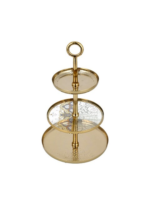 Manuscript 3 Tier Cake Stand Gold Colour	La Mesa