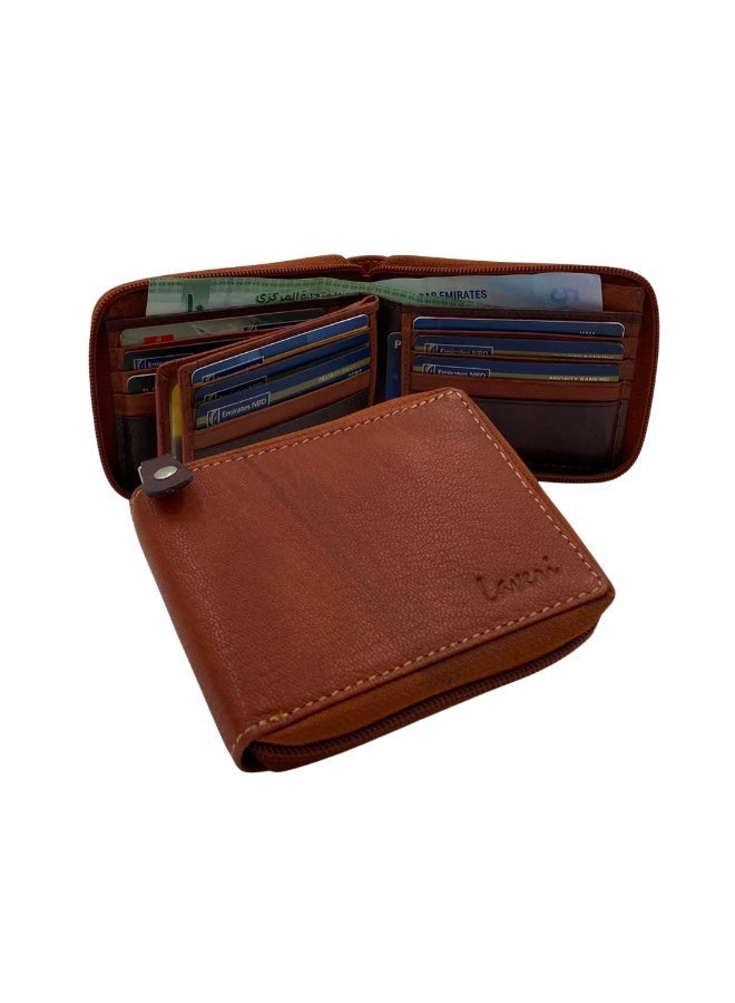 LAVERI LEATHER Full Zip leather men's Wallet - Image 1