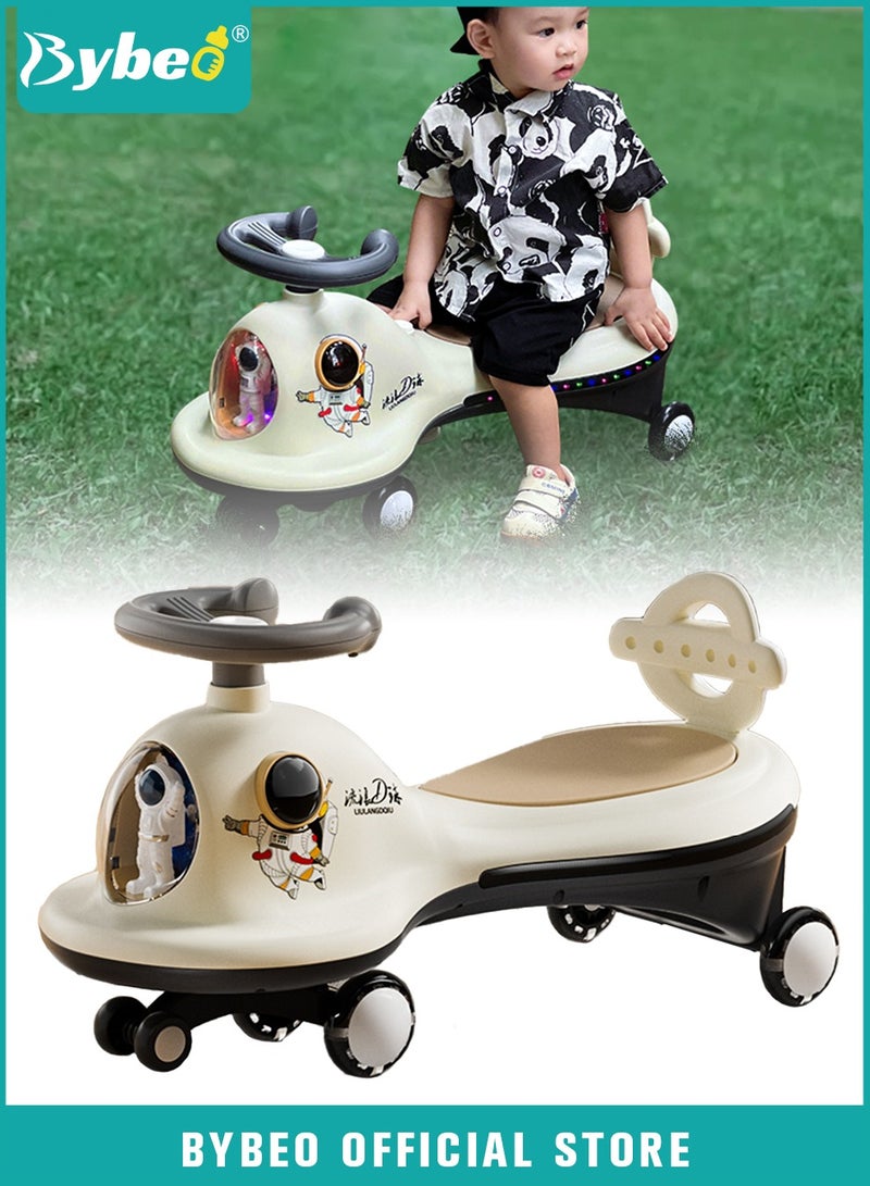 Bybeo Ride on Car for Kids, Extended Baby Swing Car, Magic Baby Cars for 1-6 Years Boys Girls, Ride-On Toys for Kids Toddlers, Twister with Silent Wheels, Light, Music and Backrest, for Riding with Parents  - Image 1