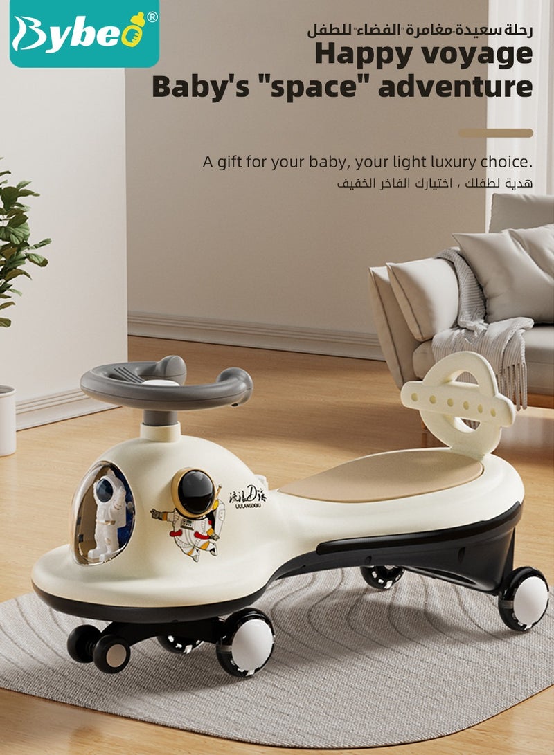 Bybeo Ride on Car for Kids, Extended Baby Swing Car, Magic Baby Cars for 1-6 Years Boys Girls, Ride-On Toys for Kids Toddlers, Twister with Silent Wheels, Light, Music and Backrest, for Riding with Parents  - Image 2