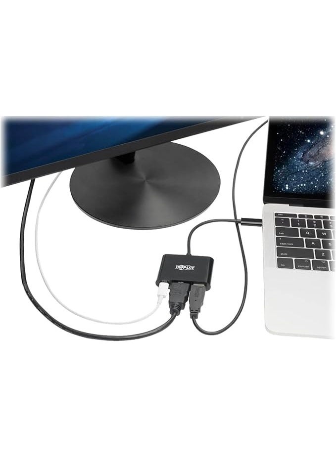 تريب لايت محول USB‑C إلى HDMI بدقة 4K مع منفذ USB 3.x (5Gbps)، منفذ Hub وشحن PD بقدرة 60W، يدعم HDCP، لون أسود، U444‑06N‑H4UB‑C - Image 2