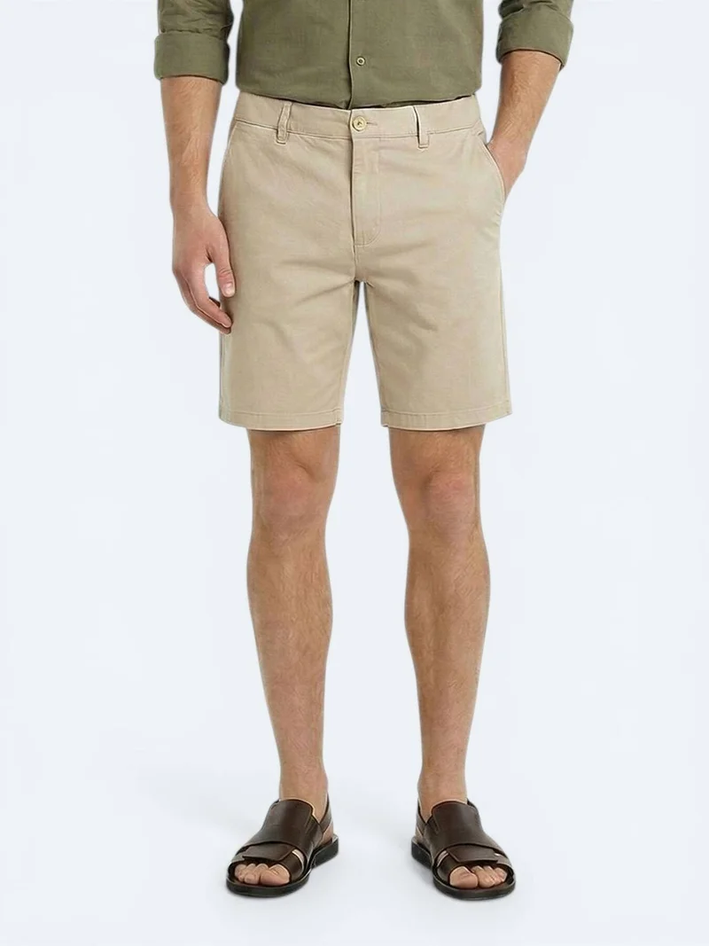 Kip Caramel Material Jogging Fit Casual Cotton Blended Bermuda